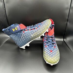 Under Armour UA Highlight MC LE USA Football Cleats Mens 11.5 Navy 3025740-100